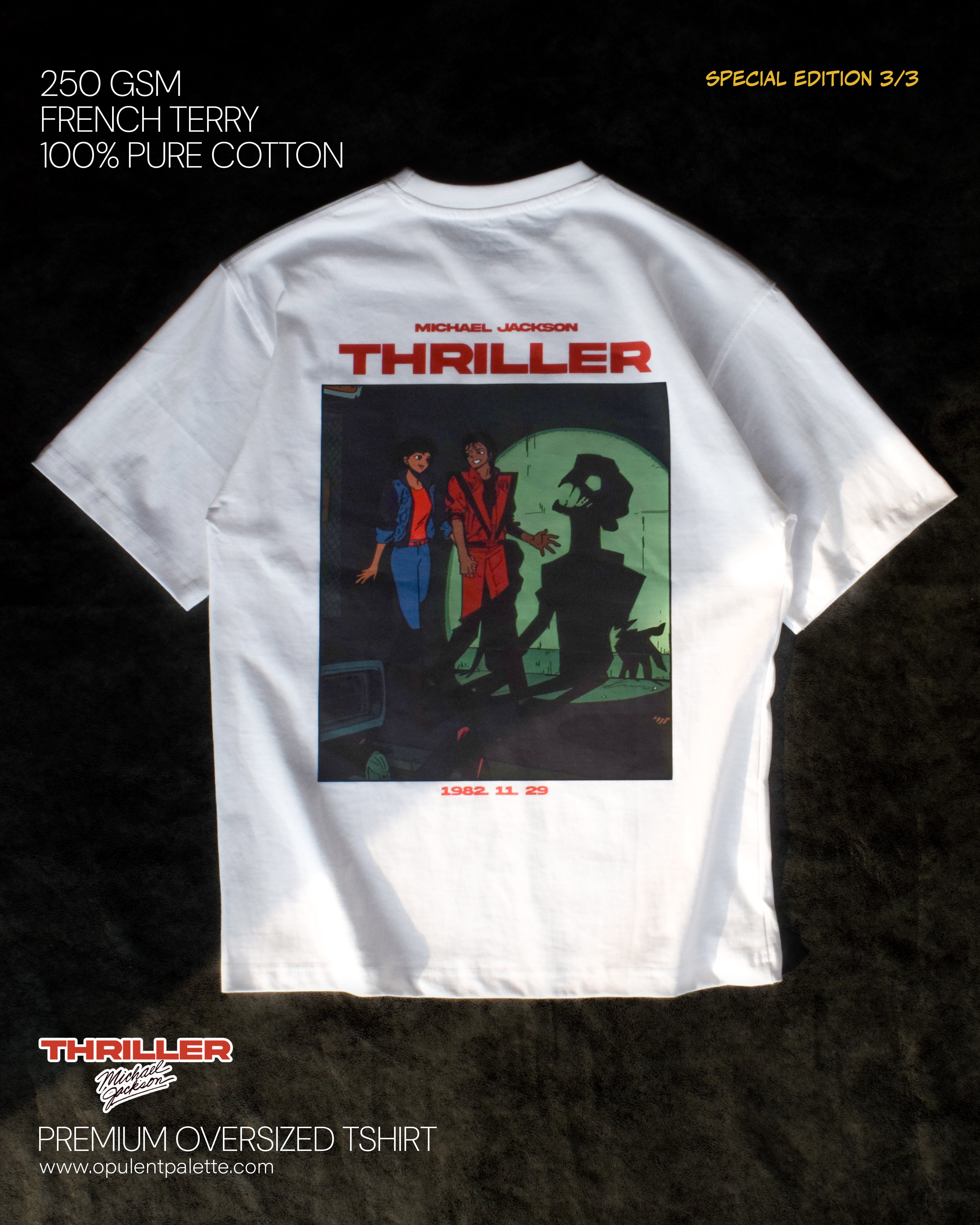 MJ Thriller Comic Oversized T-Shirt | Premium 220 GSM Tee