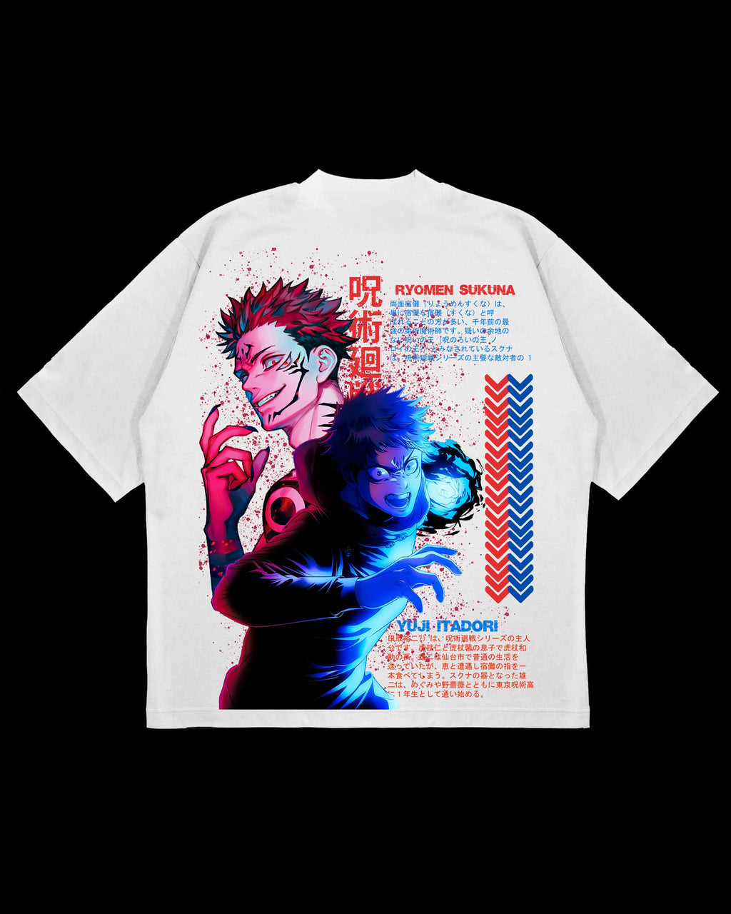 Yuji & Sukuna Premium JJK Streetwear Oversized Tshirt for Men and Women