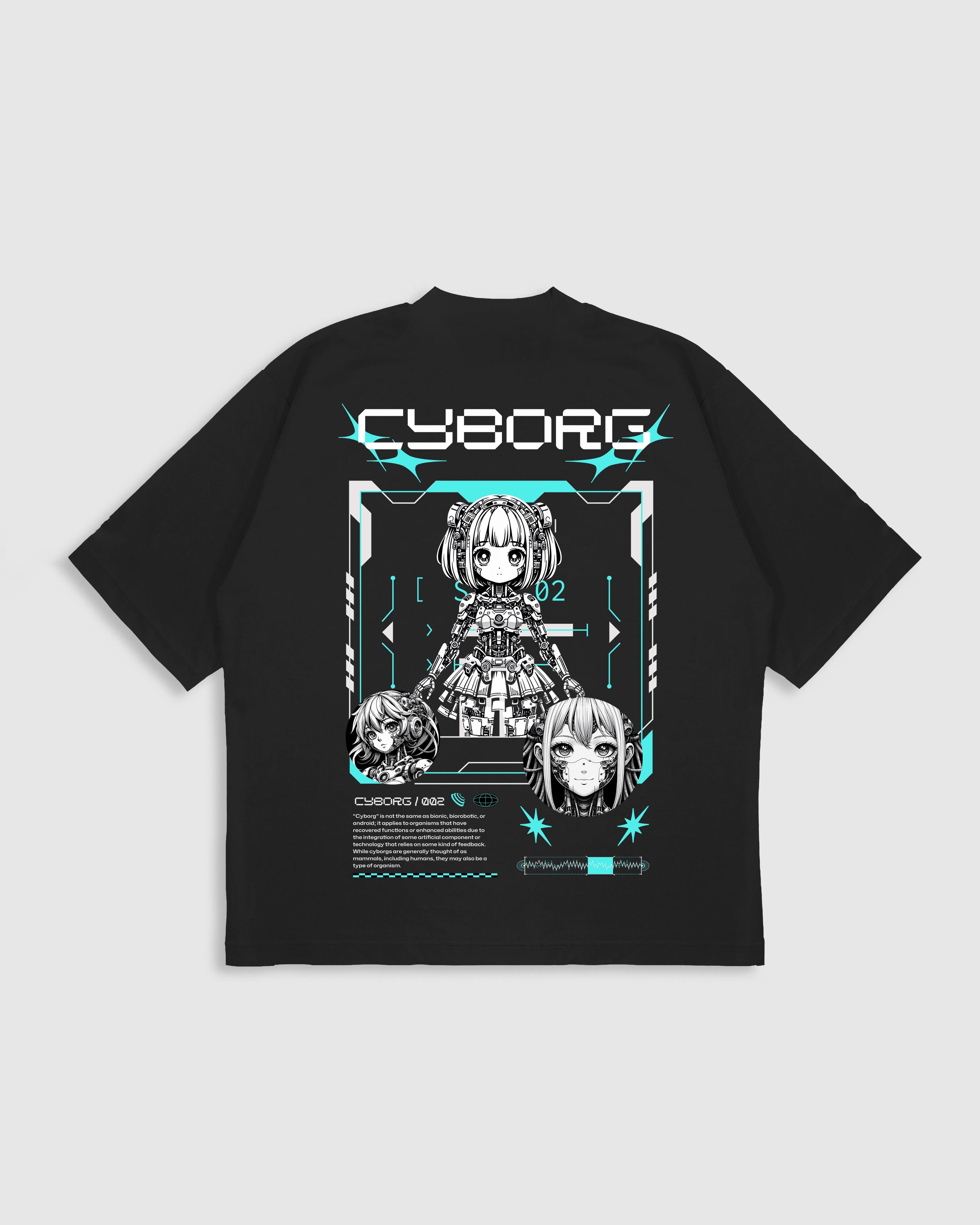 Cyborg Protocol Oversized Tshirt for Men and Women