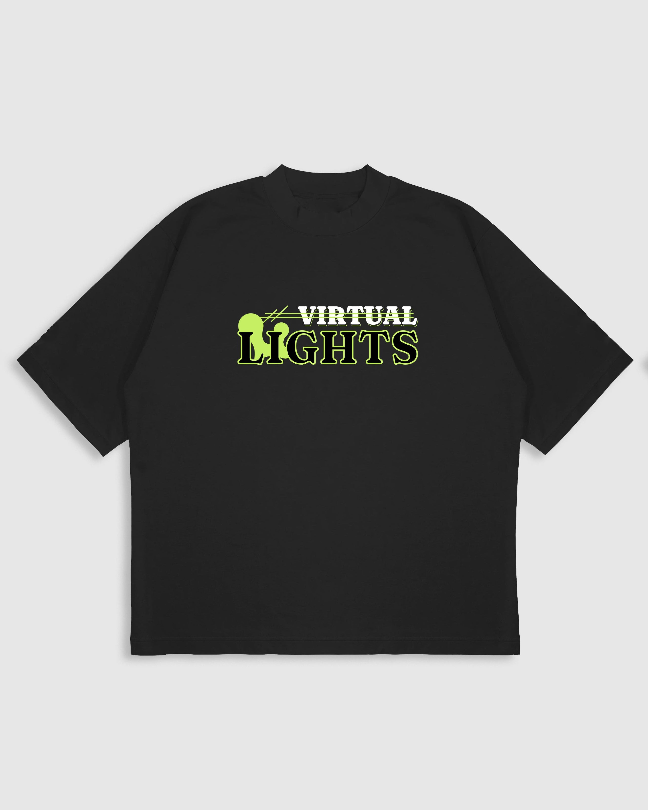 Virtual Lights Oversized Tshirt for Men and Women