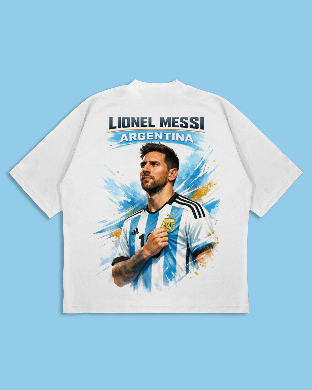 Lionel Messi "Campeón" Argentina Premium Unisex Oversized T-Shirt