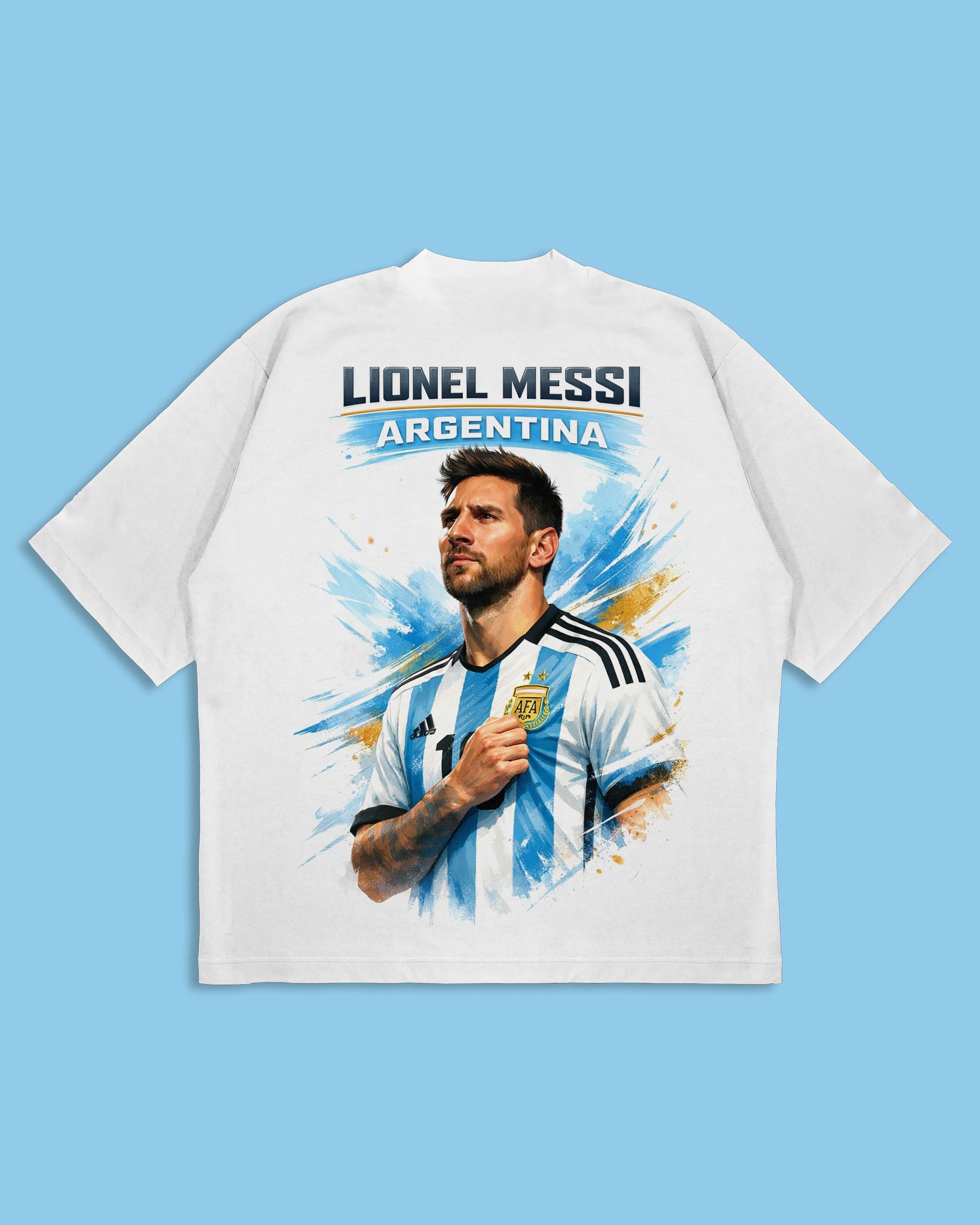 Lionel Messi "Campeón" Argentina Premium Unisex Oversized T-Shirt