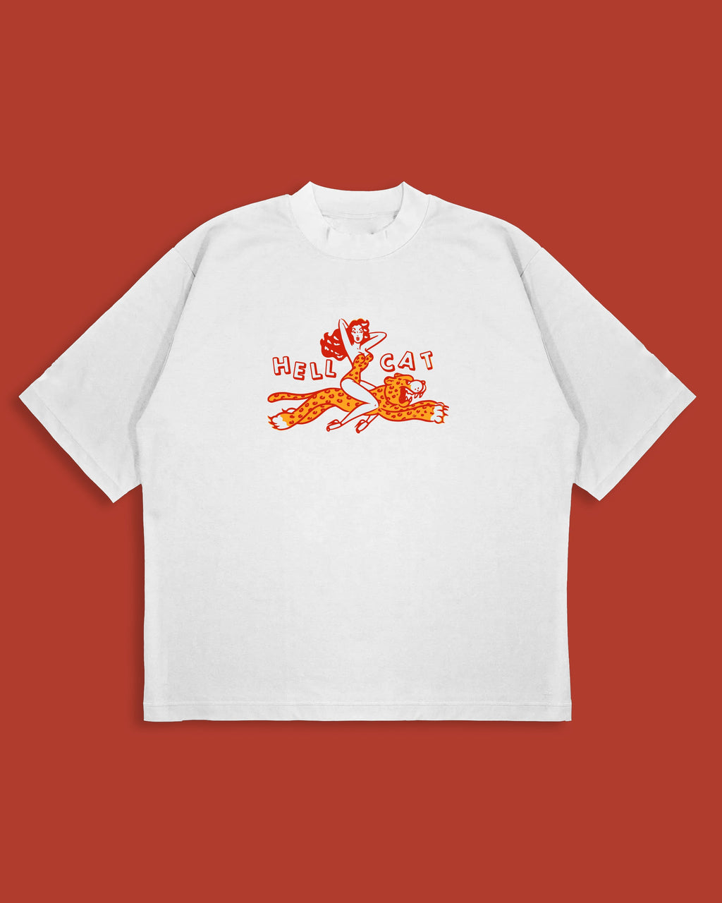 HELL CAT Oversized T-Shirt for Women