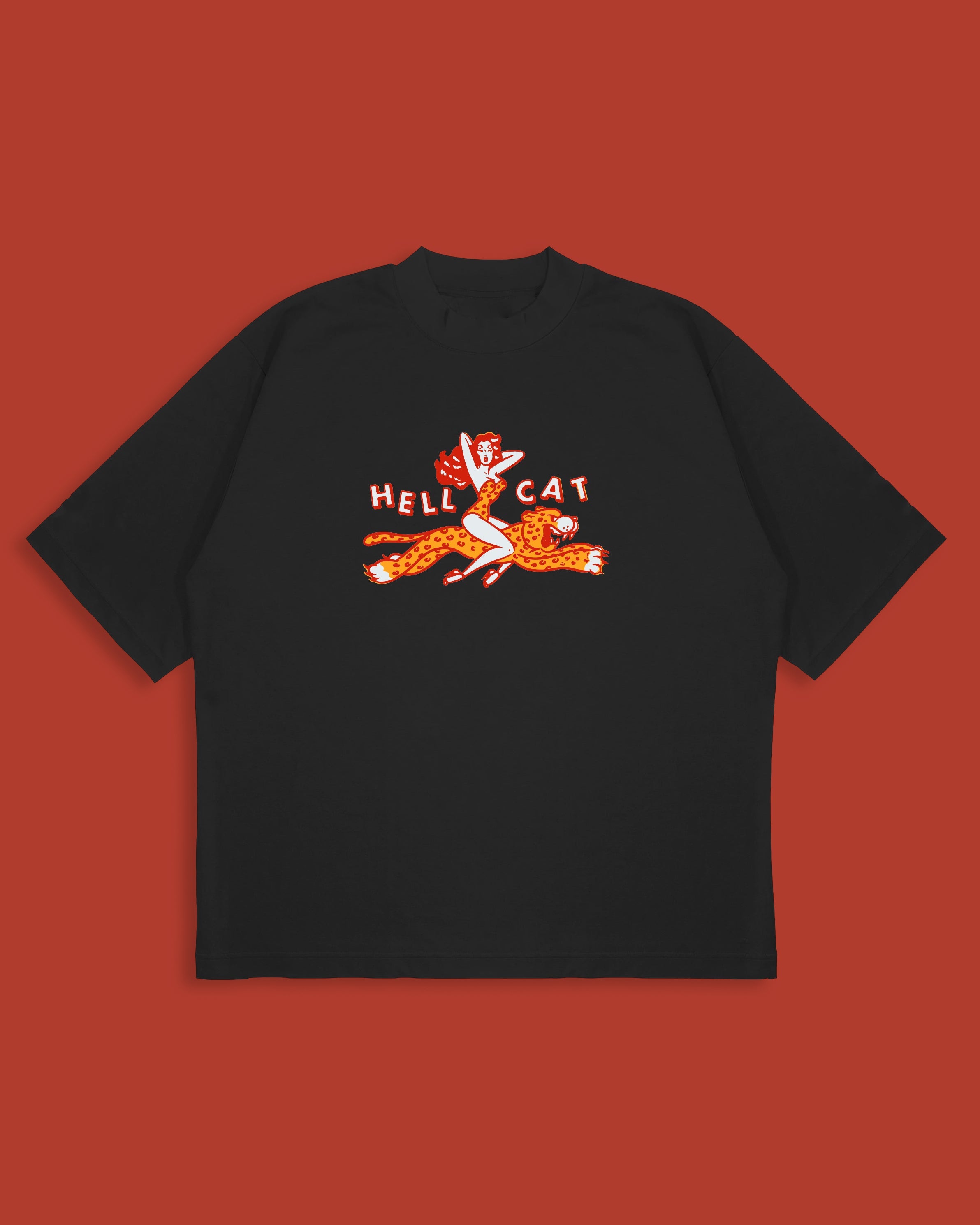 HELL CAT Oversized T-Shirt for Women